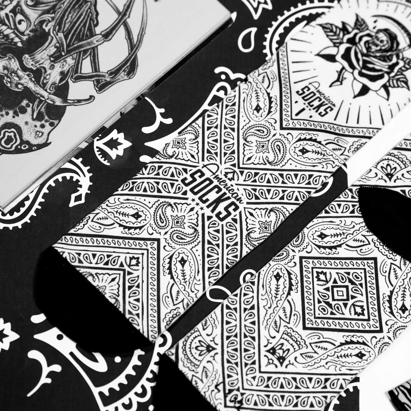 Bandana White - Mid High - AmericanSocks
