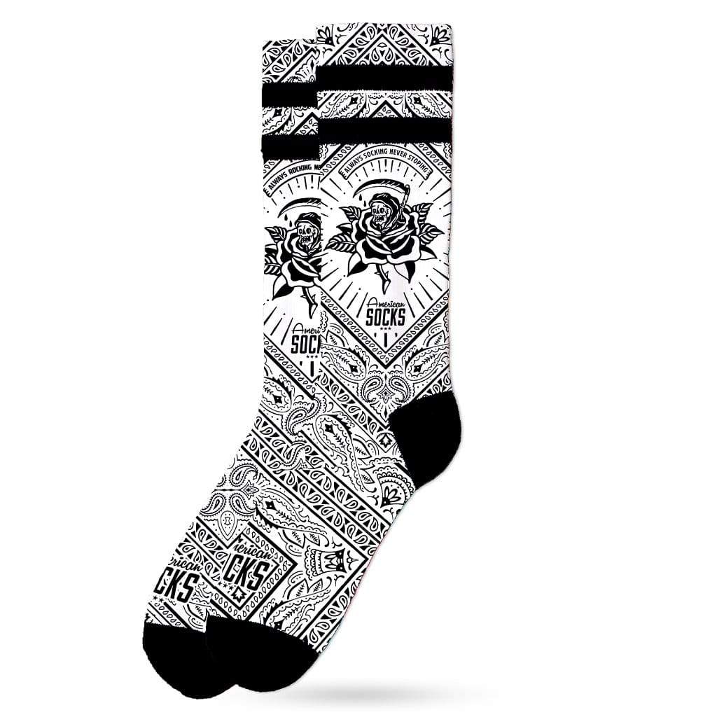 AMERICAN SOCKS Bandana White - Mid High