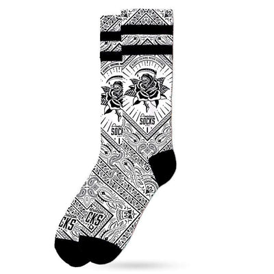 AMERICAN SOCKS Bandana White - Mid High