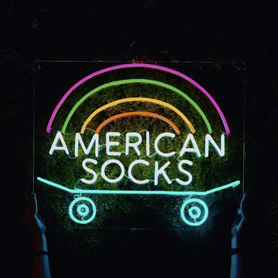 AMERICAN SOCKS Rainbow Skate - Neon Light