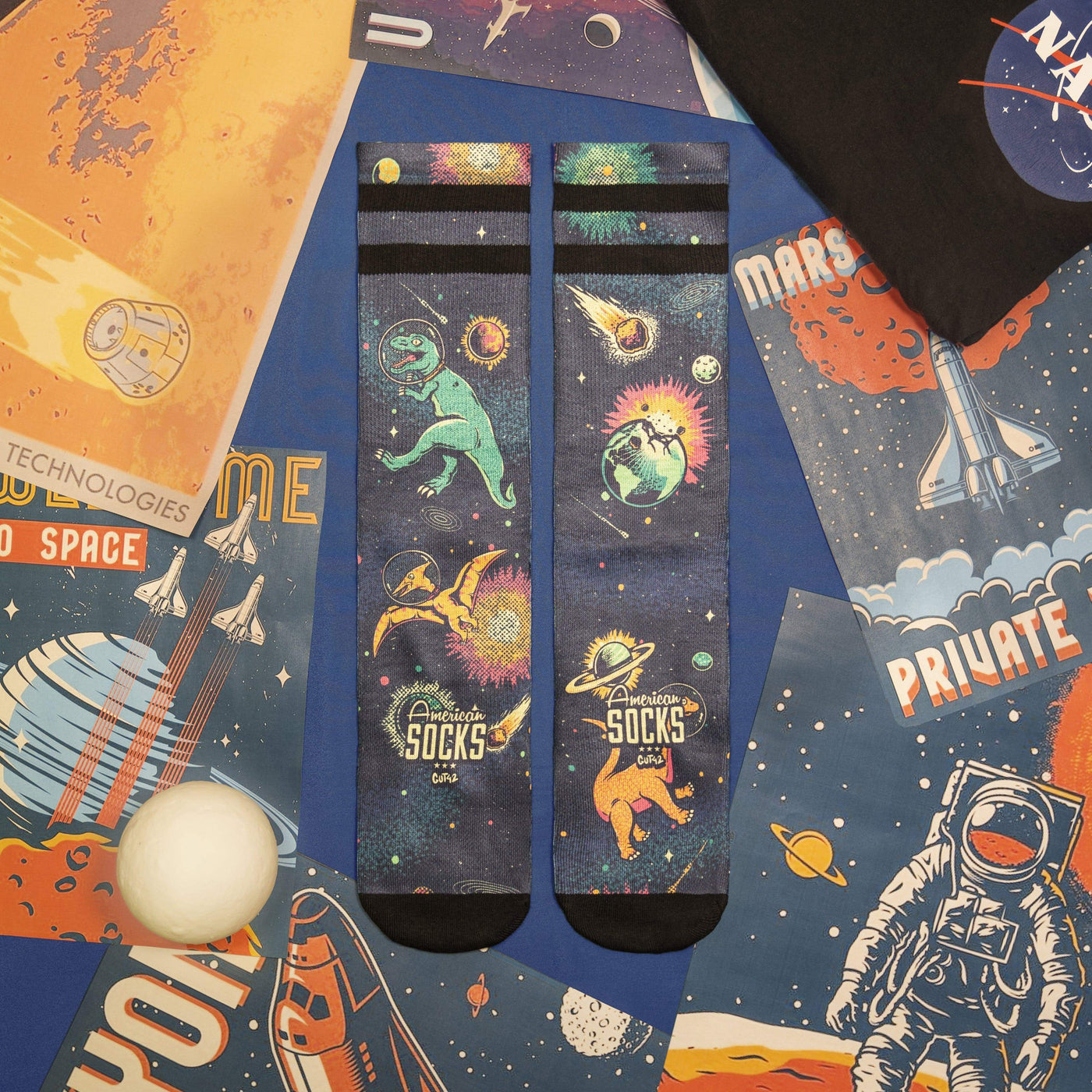 AMERICAN SOCKS Space Dino - Mid High