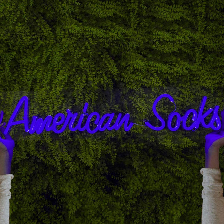 AMERICAN SOCKS Vintage Logo - Neon Light